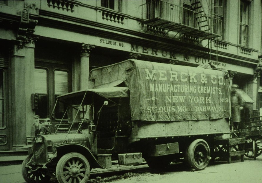 Merck & Co. truck on New York City street