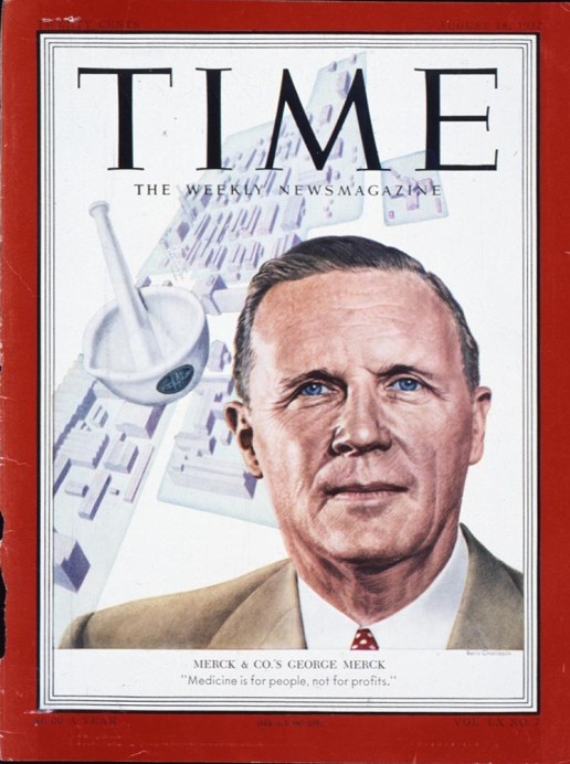George W. Merck on the cover of Time Magazine