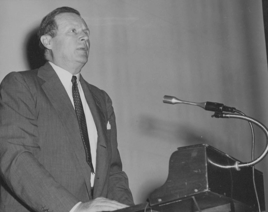 George W. Merck giving speech