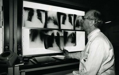 Doctor observing x-rays