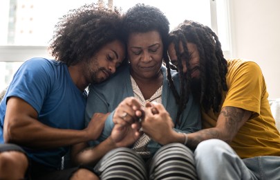 Family holding each other hand