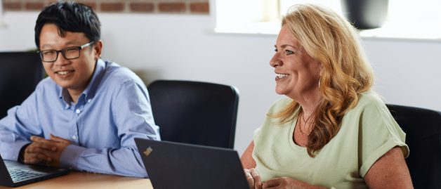 colleagues meeting in a conference room