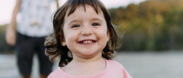 toddler smiling