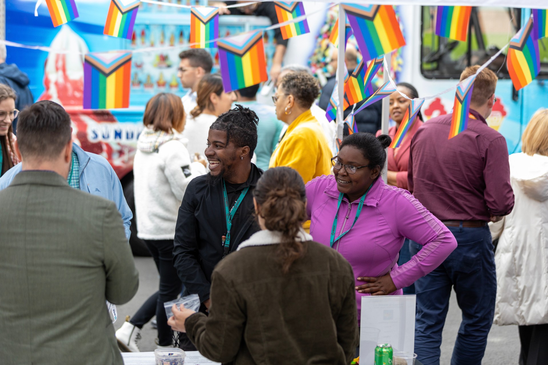 Diverse group on Merck campus