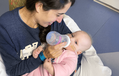 Mom holding Charlotte