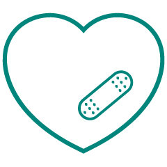 illustration of heart and band aid